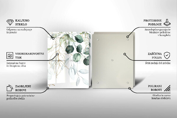 Skydd för spis Målade växter