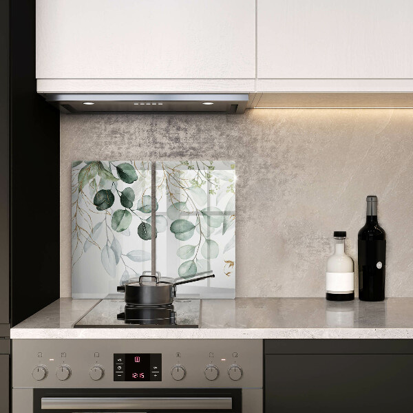 Skydd för spis Målade växter