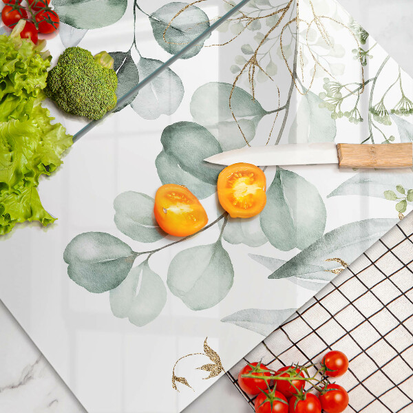 Skydd för spis Målade växter