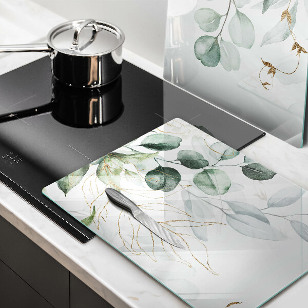 Skydd för spis Målade växter