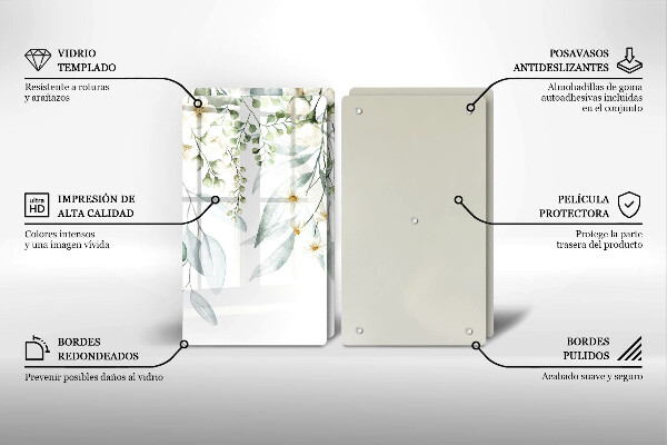 Skydd för spis Akvarellväxter