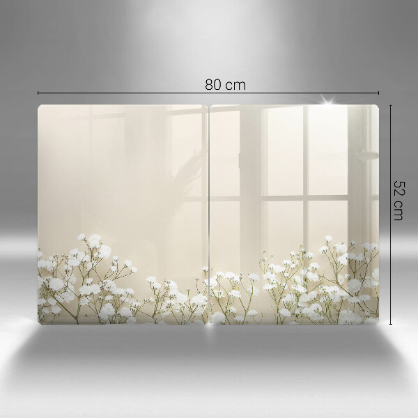 Skydd för spis Gypsophila boho blommor