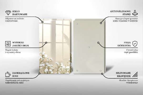 Skydd för spis Gypsophila boho blommor