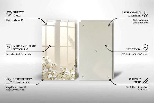 Skydd för spis Gypsophila boho blommor