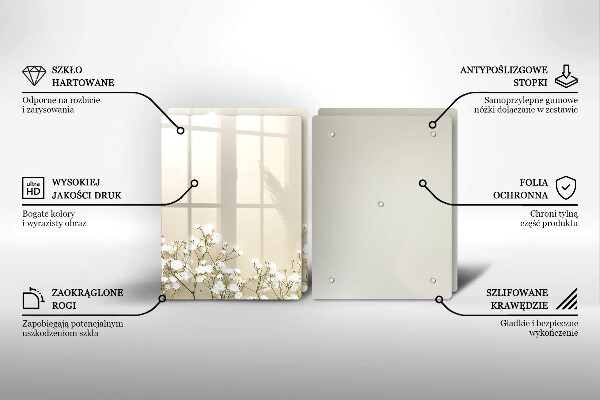 Skydd för spis Gypsophila boho blommor