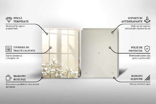 Skydd för spis Gypsophila boho blommor