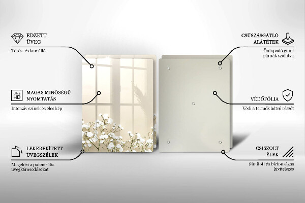 Skydd för spis Gypsophila boho blommor