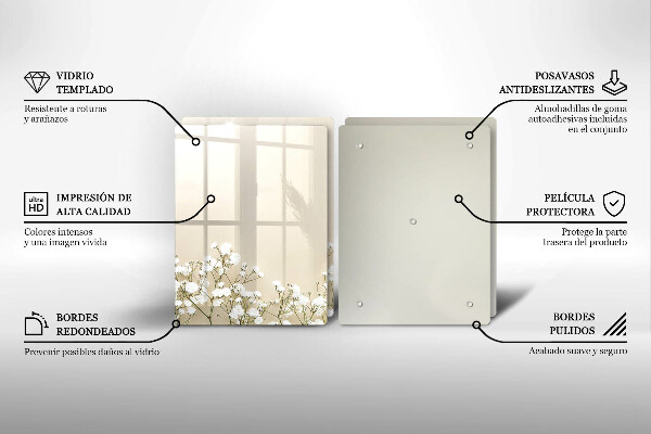 Skydd för spis Gypsophila boho blommor