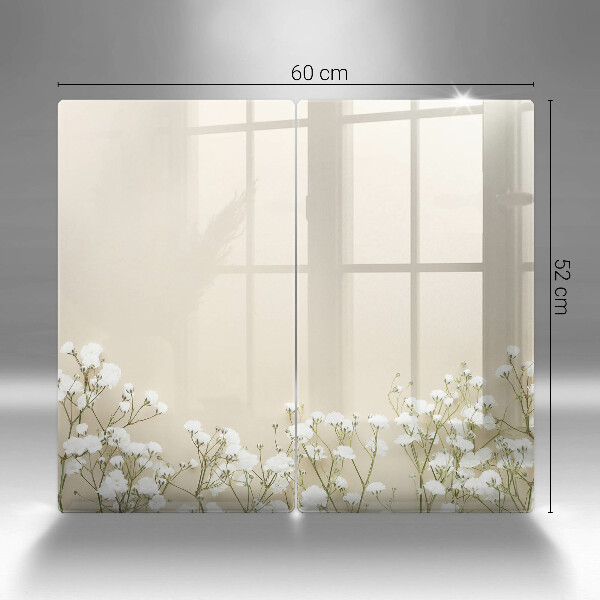 Skydd för spis Gypsophila boho blommor