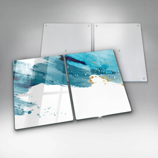 Skydd för spis Blå fläckar