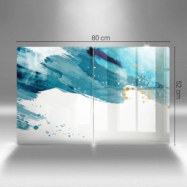 Skydd för spis Blå fläckar