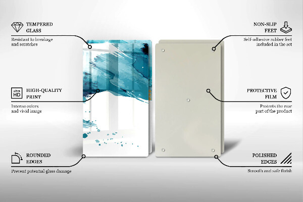 Skydd för spis Blå fläckar