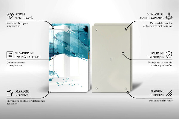 Skydd för spis Blå fläckar