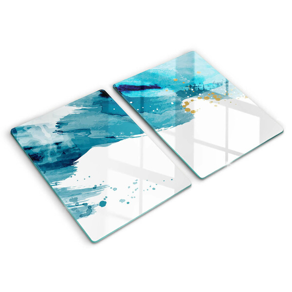 Skydd för spis Blå fläckar