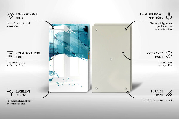 Skydd för spis Blå fläckar