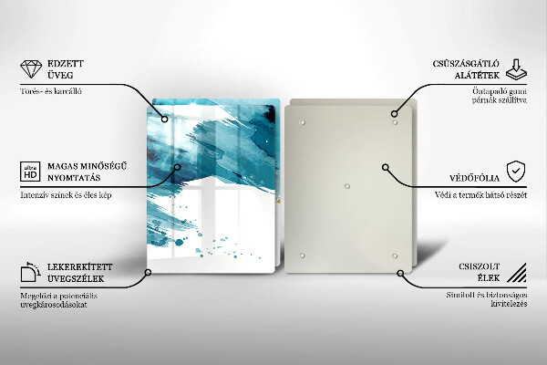 Skydd för spis Blå fläckar