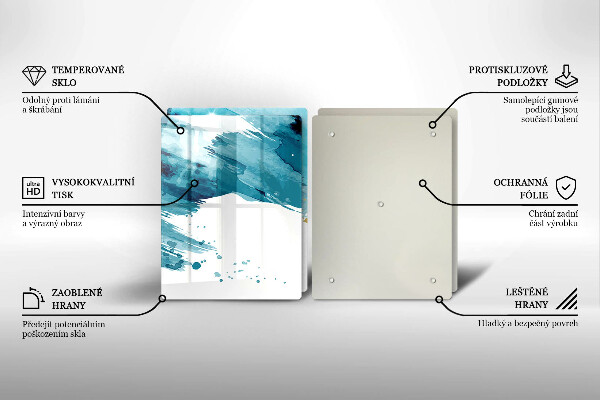 Skydd för spis Blå fläckar