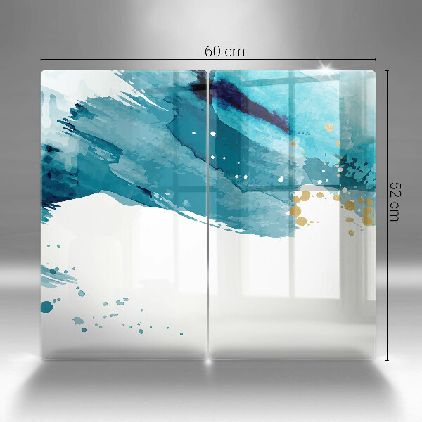 Skydd för spis Blå fläckar