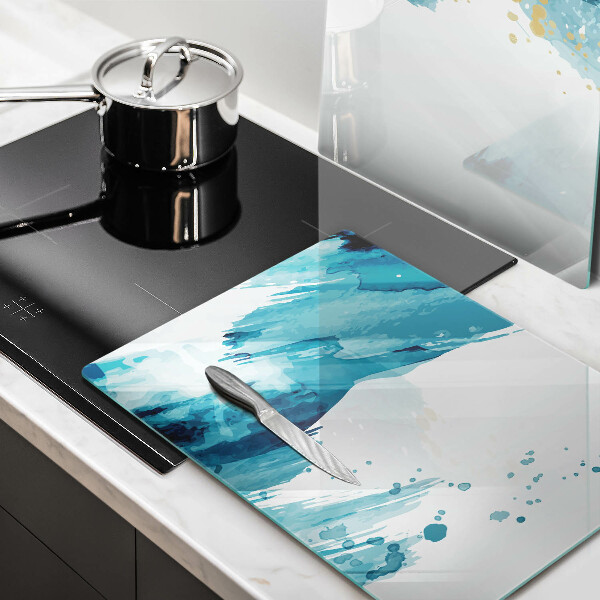 Skydd för spis Blå fläckar