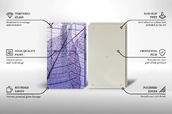 Skydd för induktionsspis Blad med ådror