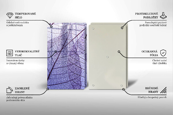 Skydd för induktionsspis Blad med ådror