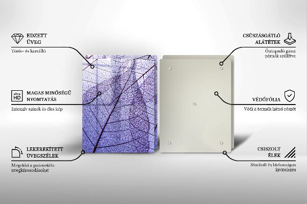Skydd för induktionsspis Blad med ådror