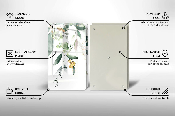 Skydd för induktionsspis Akvarell blad