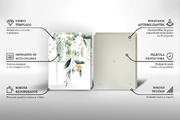 Skydd för induktionsspis Akvarell blad
