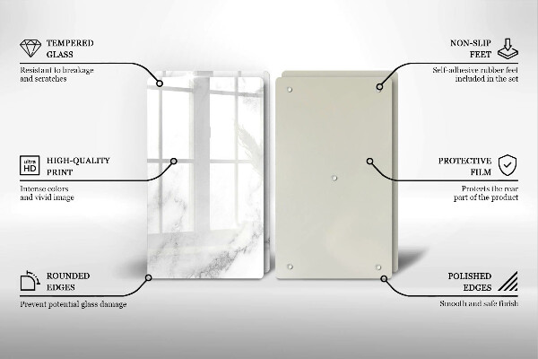 Kokkärlskydd Modern marmor