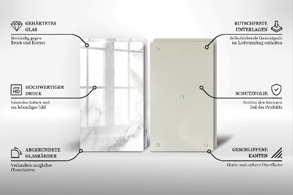 Kokkärlskydd Modern marmor