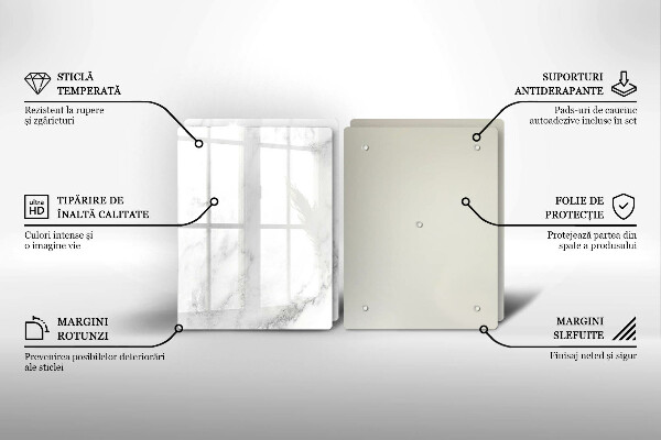 Kokkärlskydd Modern marmor