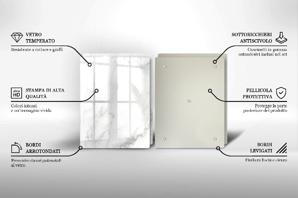 Kokkärlskydd Modern marmor