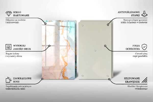 Kokkärlskydd Abstrakt marmor