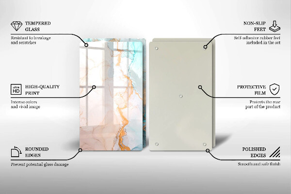 Kokkärlskydd Abstrakt marmor