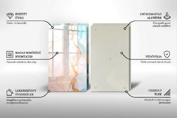 Kokkärlskydd Abstrakt marmor