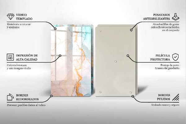 Kokkärlskydd Abstrakt marmor