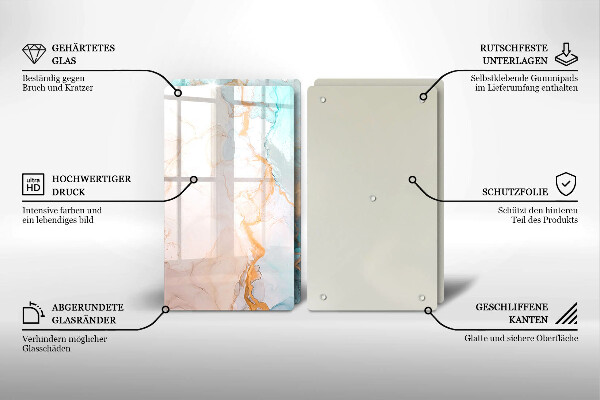 Kokkärlskydd Abstrakt marmor