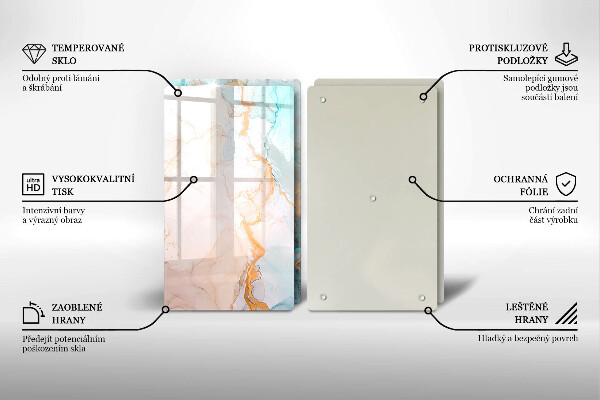 Kokkärlskydd Abstrakt marmor