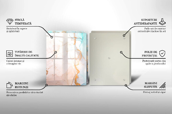 Kokkärlskydd Abstrakt marmor