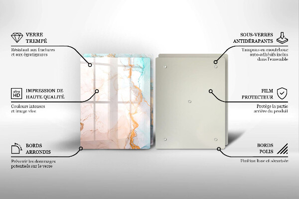 Kokkärlskydd Abstrakt marmor