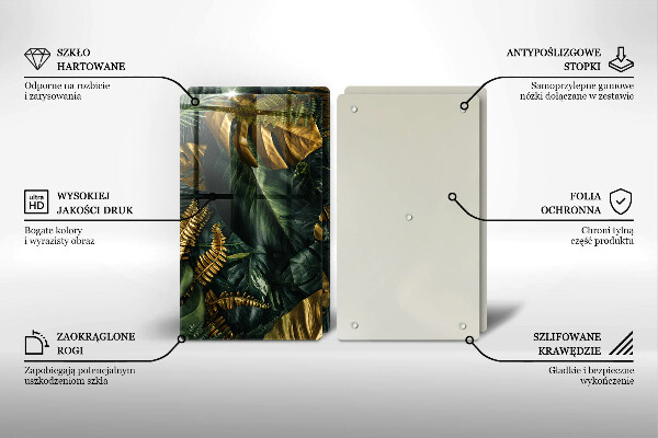 Kokkärlskydd Gyllene Monstera blad