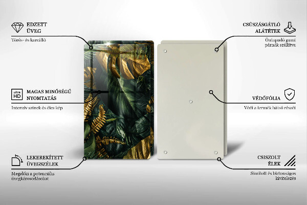 Kokkärlskydd Gyllene Monstera blad