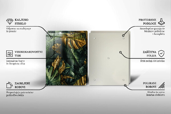 Kokkärlskydd Gyllene Monstera blad