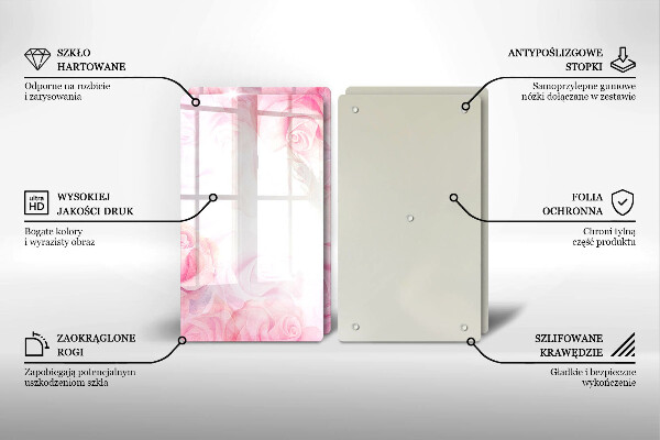 Kokkärlskydd Delikat rosor bakgrund