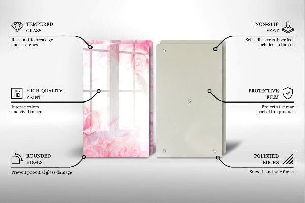 Kokkärlskydd Delikat rosor bakgrund