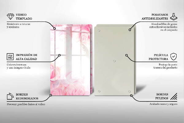 Kokkärlskydd Delikat rosor bakgrund