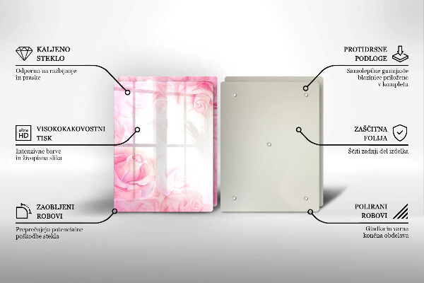 Kokkärlskydd Delikat rosor bakgrund