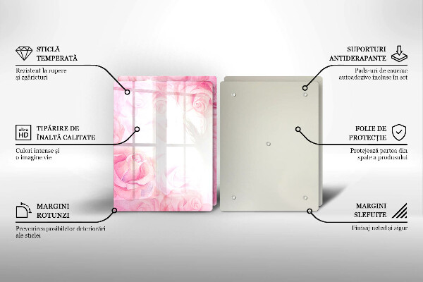 Kokkärlskydd Delikat rosor bakgrund