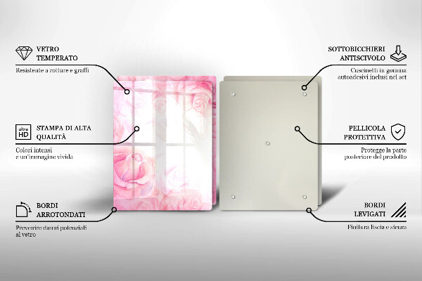 Kokkärlskydd Delikat rosor bakgrund