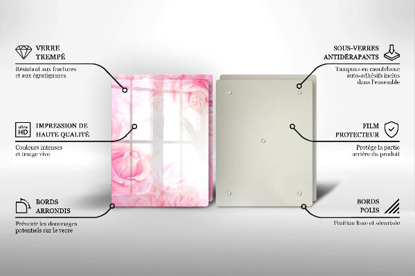 Kokkärlskydd Delikat rosor bakgrund